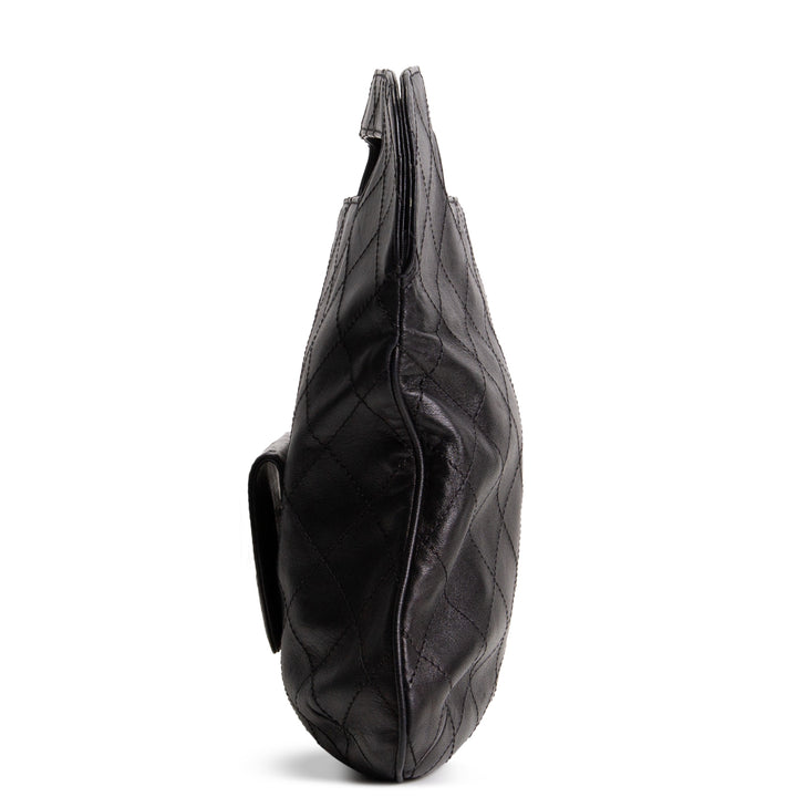 CHANEL Hamptons CC Fold Over Clutch - Black OUTLET FINAL SALE