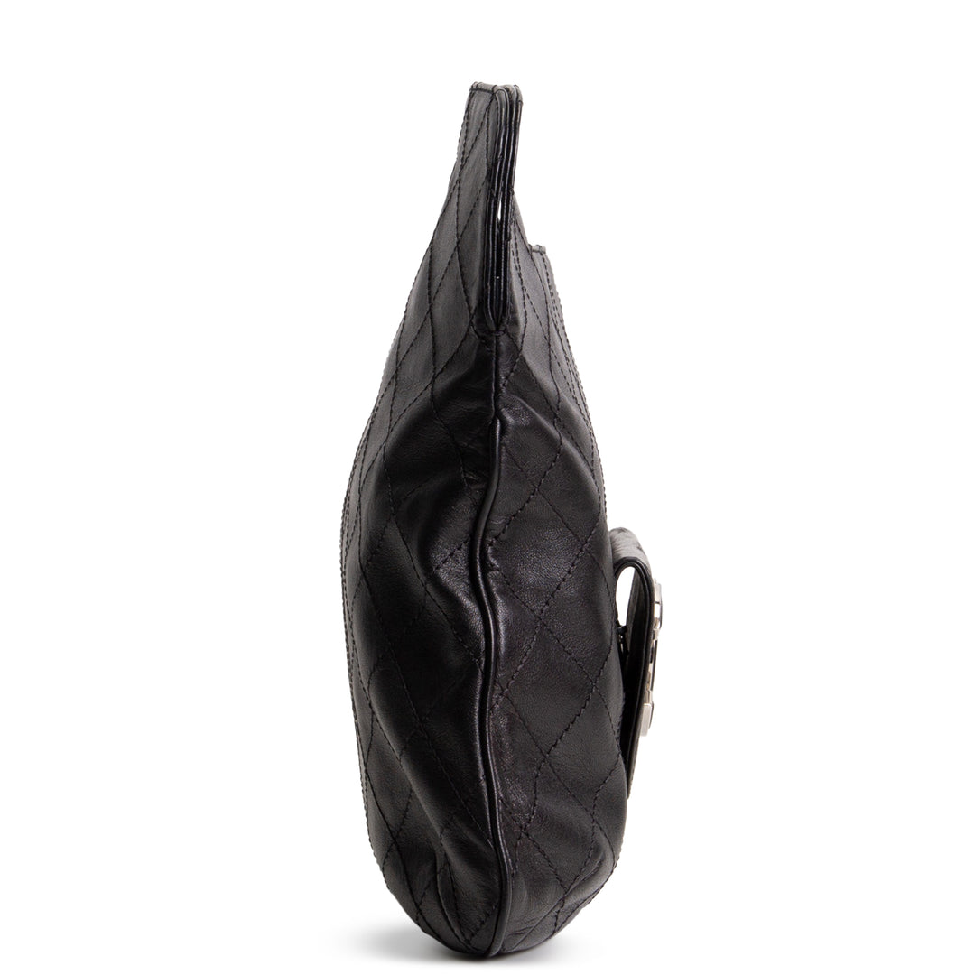 CHANEL Hamptons CC Fold Over Clutch - Black OUTLET FINAL SALE