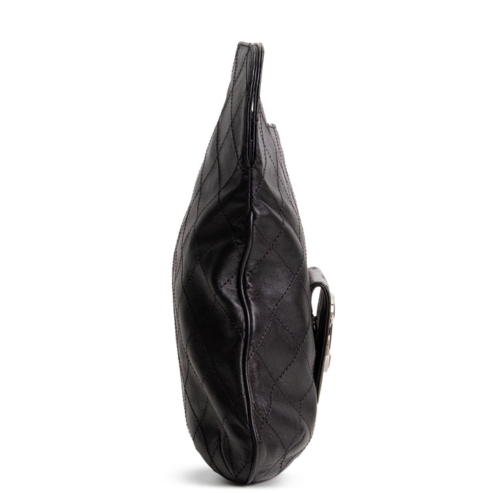 CHANEL Hamptons CC Fold Over Clutch - Black OUTLET FINAL SALE