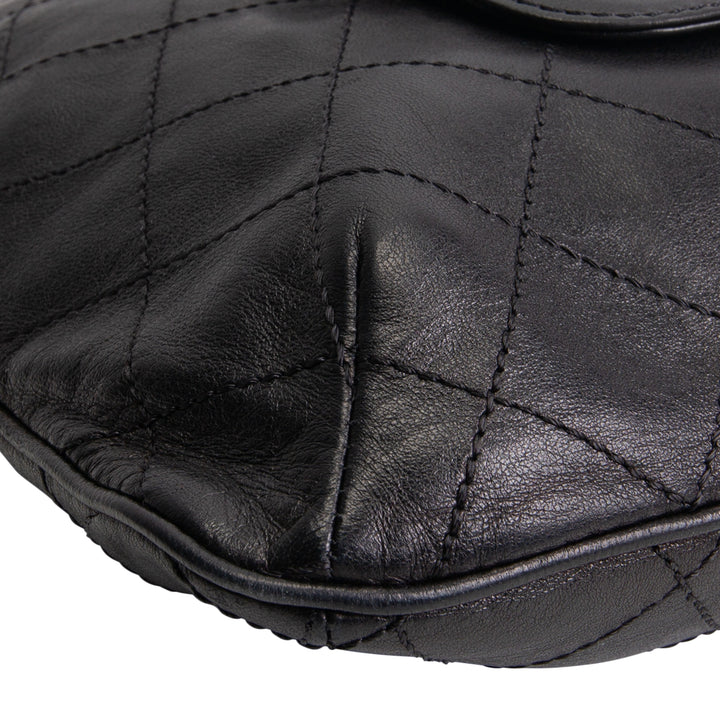 CHANEL Hamptons CC Fold Over Clutch - Black OUTLET FINAL SALE