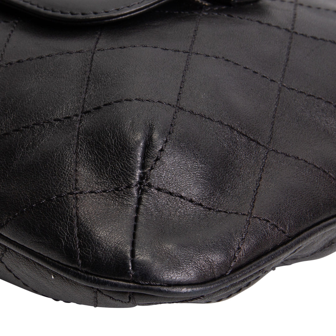 CHANEL Hamptons CC Fold Over Clutch - Black OUTLET FINAL SALE