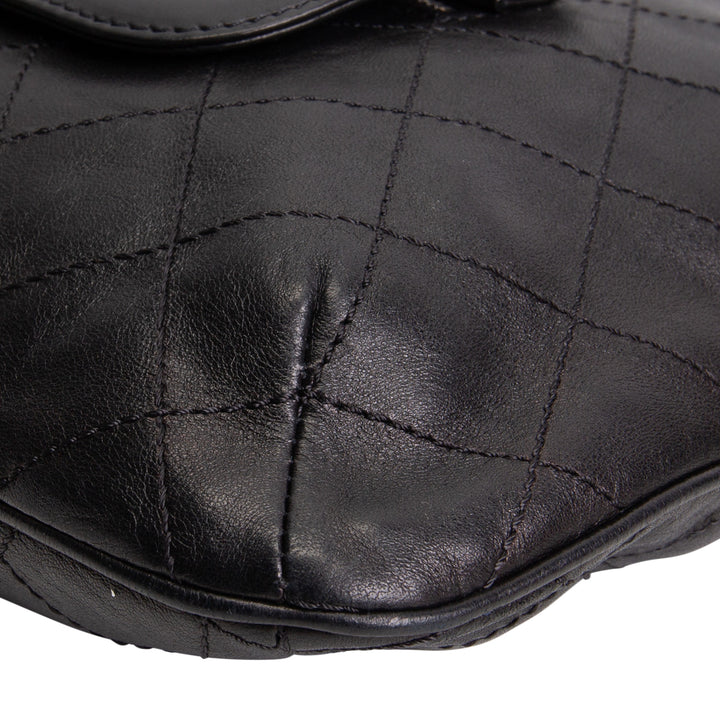 CHANEL Hamptons CC Fold Over Clutch - Black OUTLET FINAL SALE