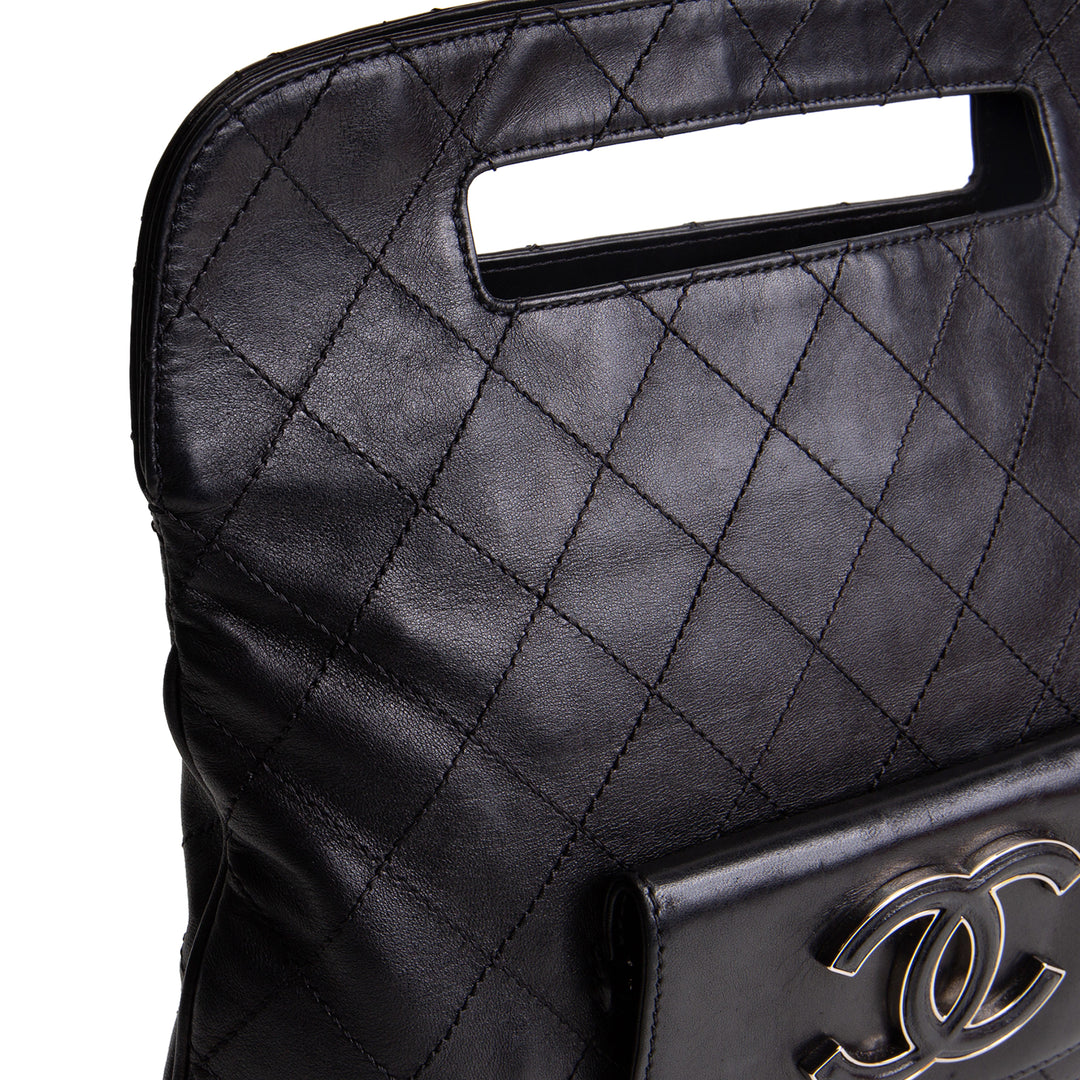 CHANEL Hamptons CC Fold Over Clutch - Black OUTLET FINAL SALE