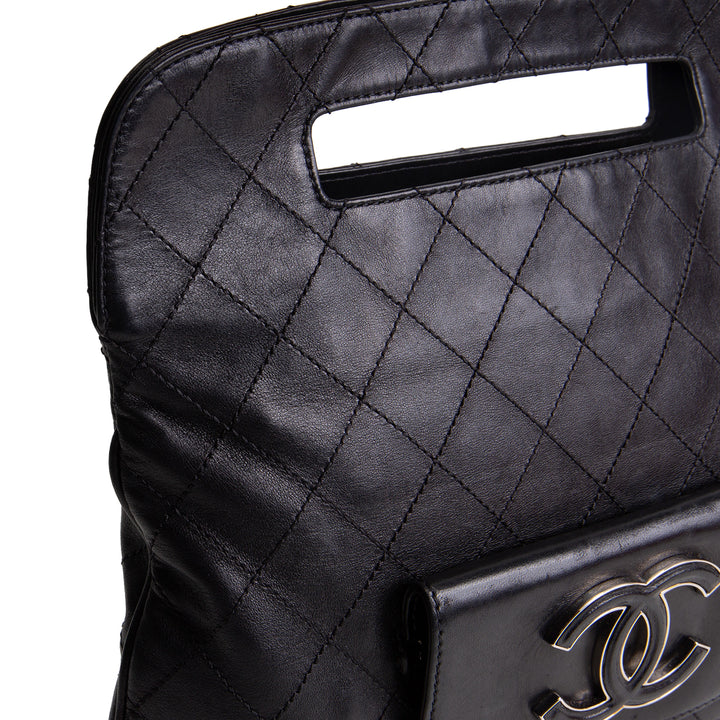 CHANEL Hamptons CC Fold Over Clutch - Black OUTLET FINAL SALE