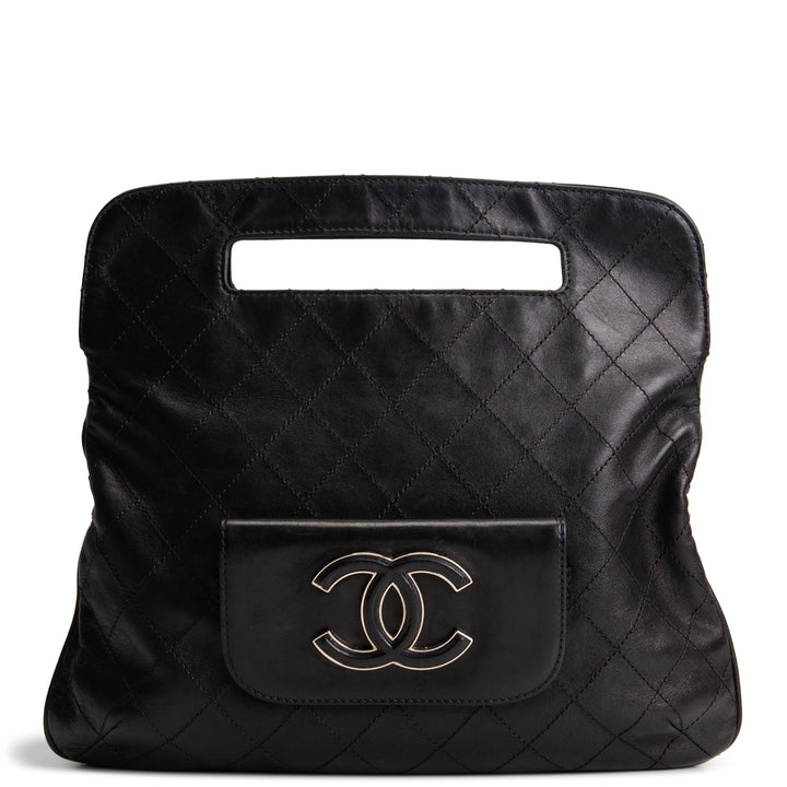 CHANEL Hamptons CC Fold Over Clutch - Black OUTLET FINAL SALE