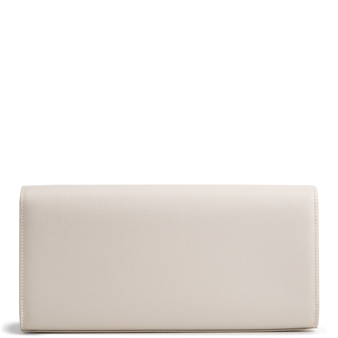 SAINT LAURENT Grain de Poudre Kate Clutch - Bone