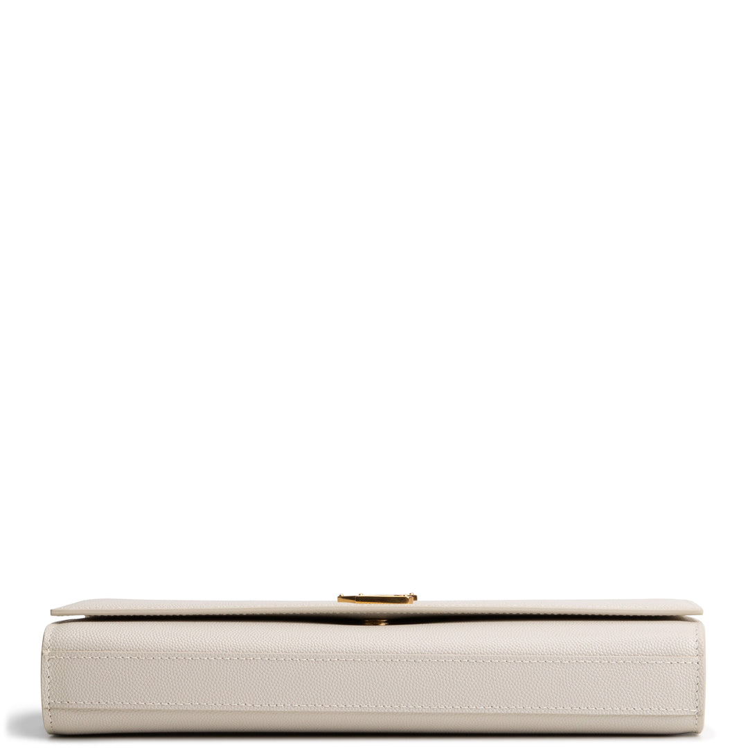SAINT LAURENT Grain de Poudre Kate Clutch - Bone