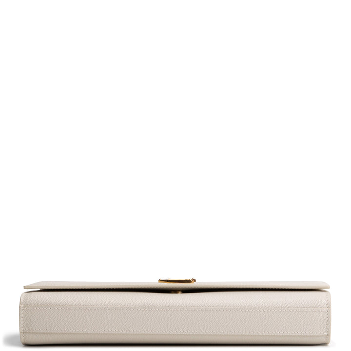 SAINT LAURENT Grain de Poudre Kate Clutch - Bone