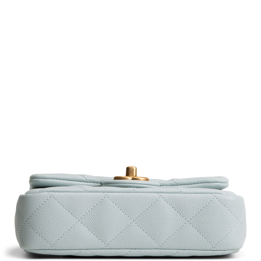 CHANEL Caviar Mini Sweetheart Crush Flap Bag - Light Blue