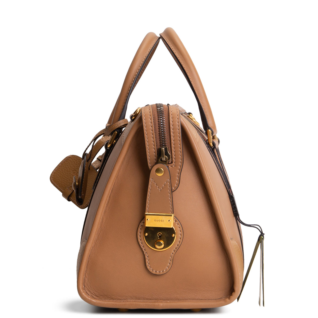 GUCCI Leather Bauletto Top Handle