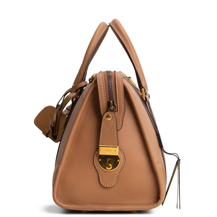 GUCCI Leather Bauletto Top Handle