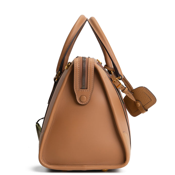 GUCCI Leather Bauletto Top Handle