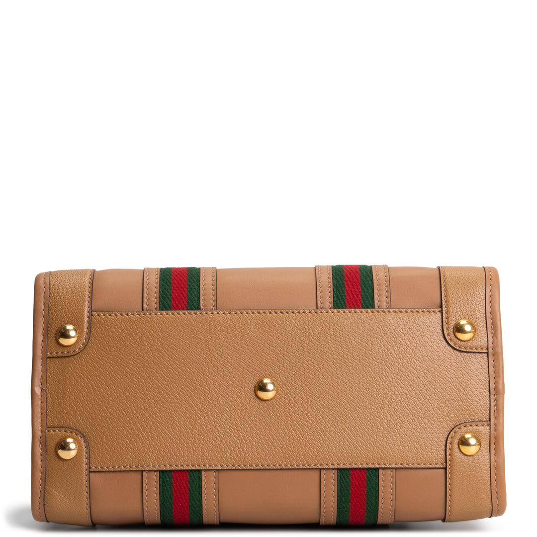 GUCCI Leather Bauletto Top Handle