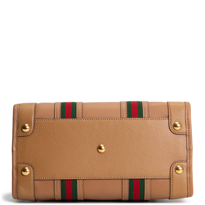 GUCCI Leather Bauletto Top Handle
