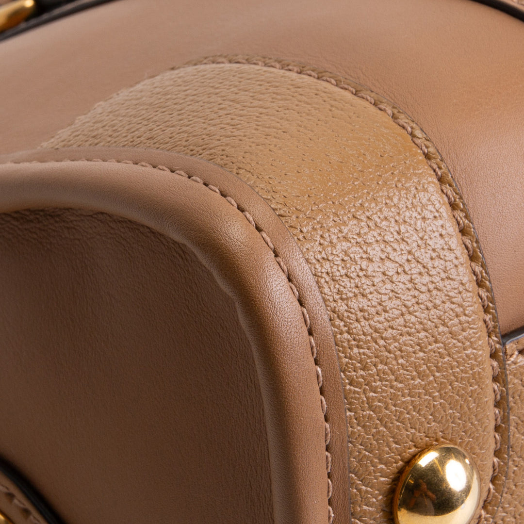 GUCCI Leather Bauletto Top Handle