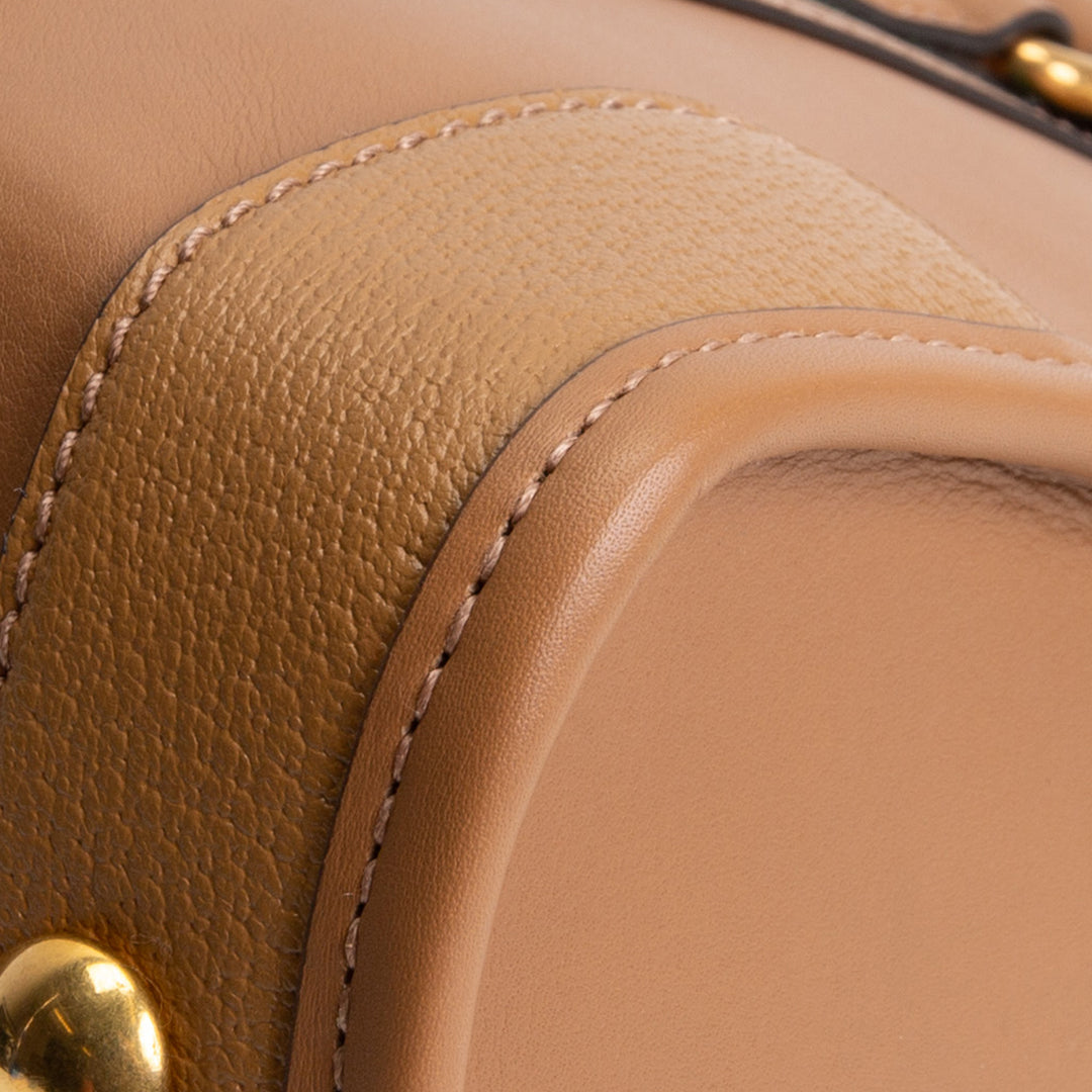 GUCCI Leather Bauletto Top Handle