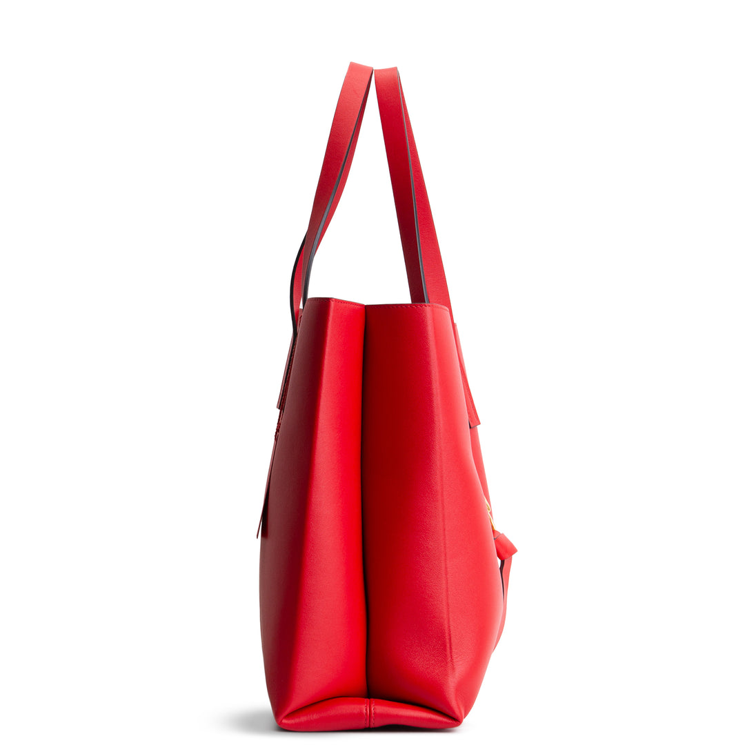 VALENTINO V-Logo Leather Tote