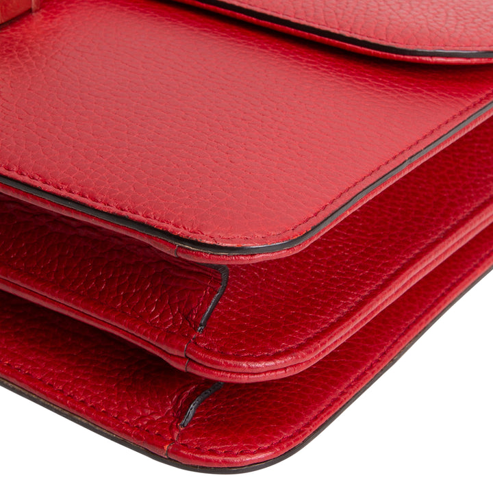 GUCCI Leather Interlocking G Dollar Bag - Red OUTLET FINAL SALE