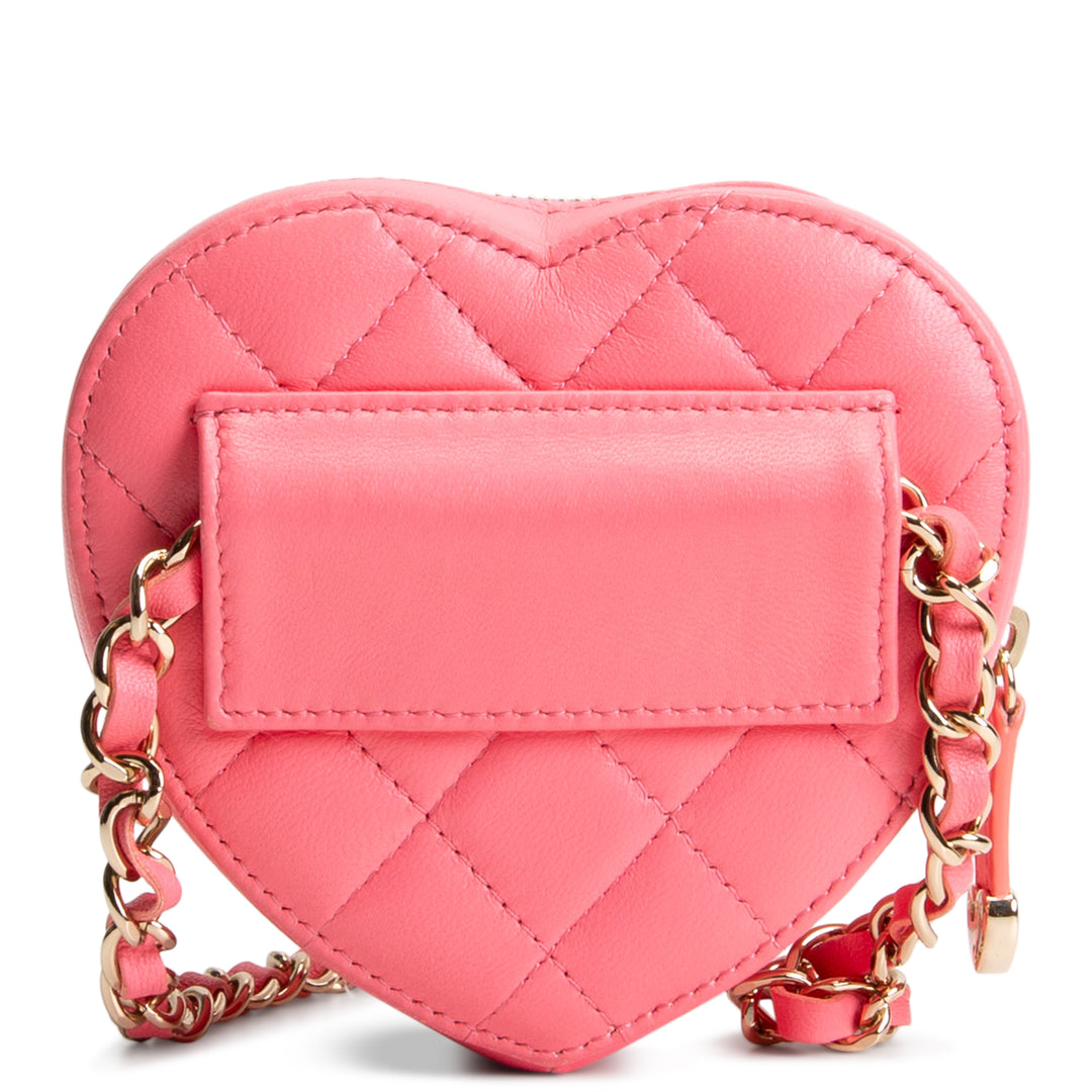 CHANEL CC In love Heart Bag Quilted Lambskin - Pink
