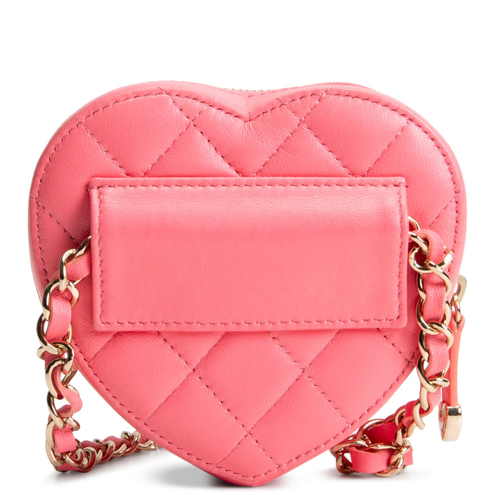 CHANEL CC In love Heart Bag Quilted Lambskin - Pink