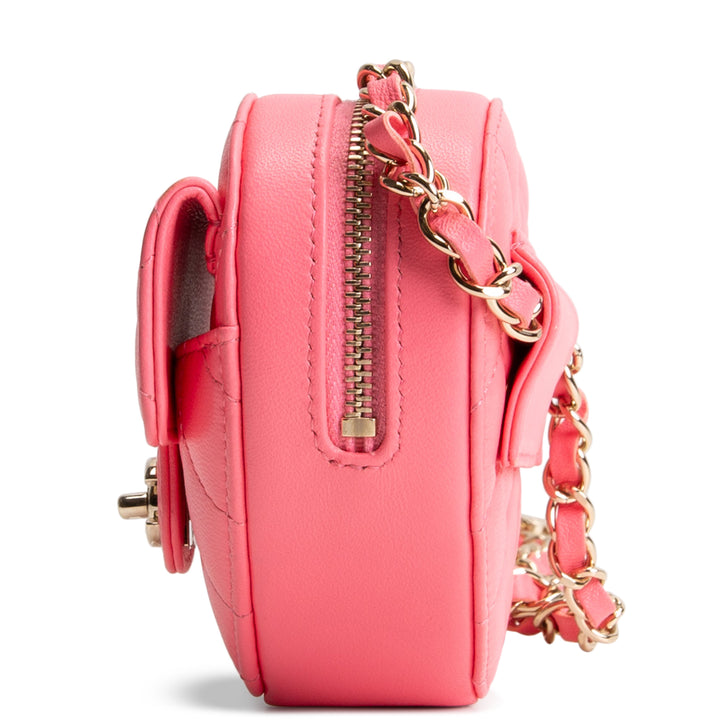 CHANEL CC In love Heart Bag Quilted Lambskin - Pink
