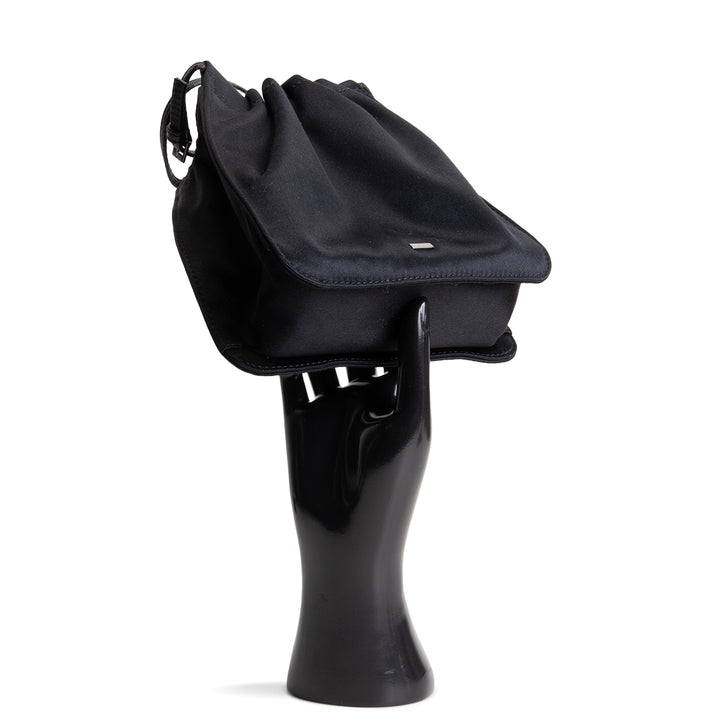 GUCCI Mini Black Silk Drawstring Handbag OUTLET FINAL SALE