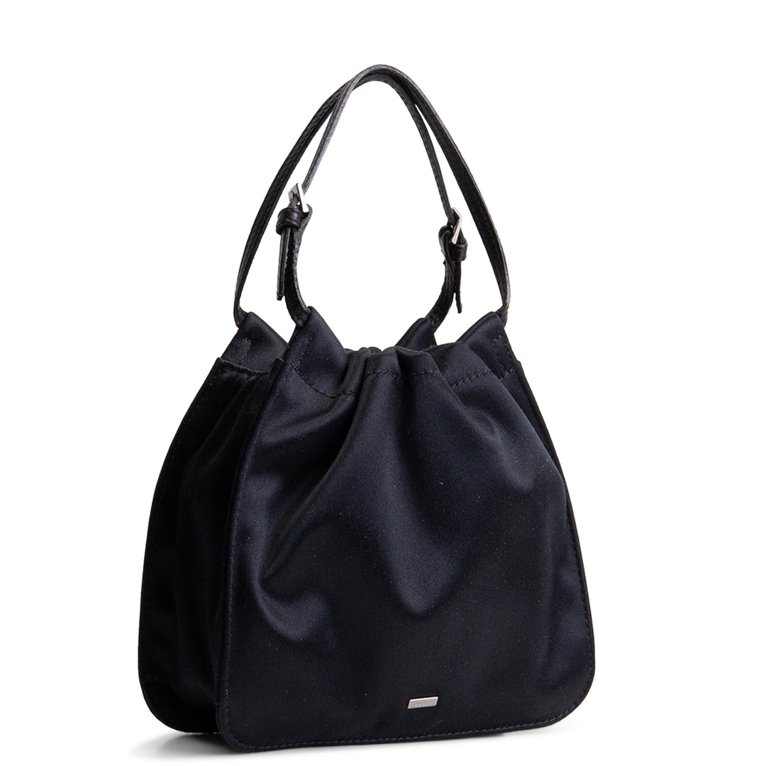 GUCCI Mini Black Silk Drawstring Handbag OUTLET FINAL SALE