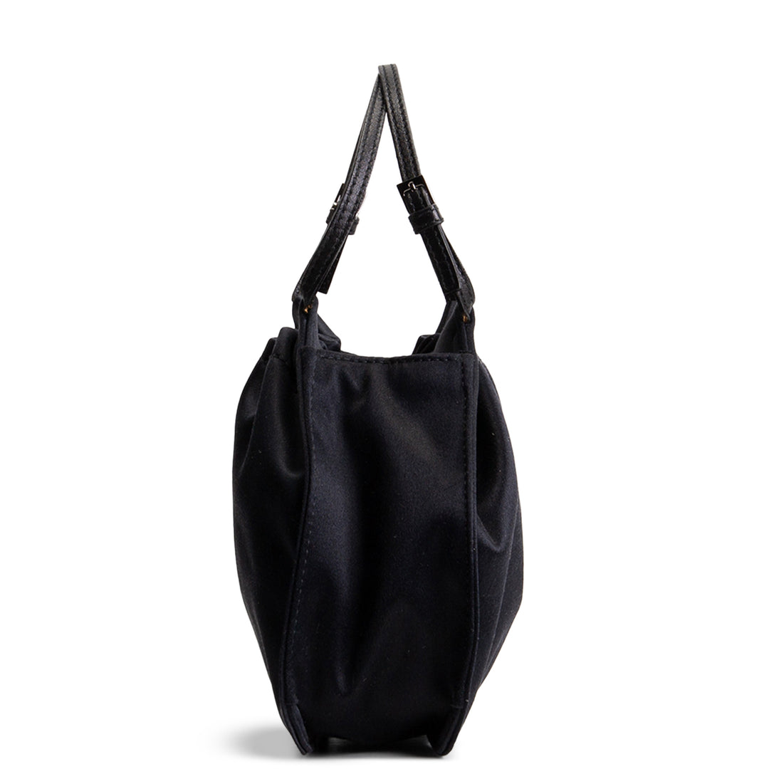 GUCCI Mini Black Silk Drawstring Handbag OUTLET FINAL SALE