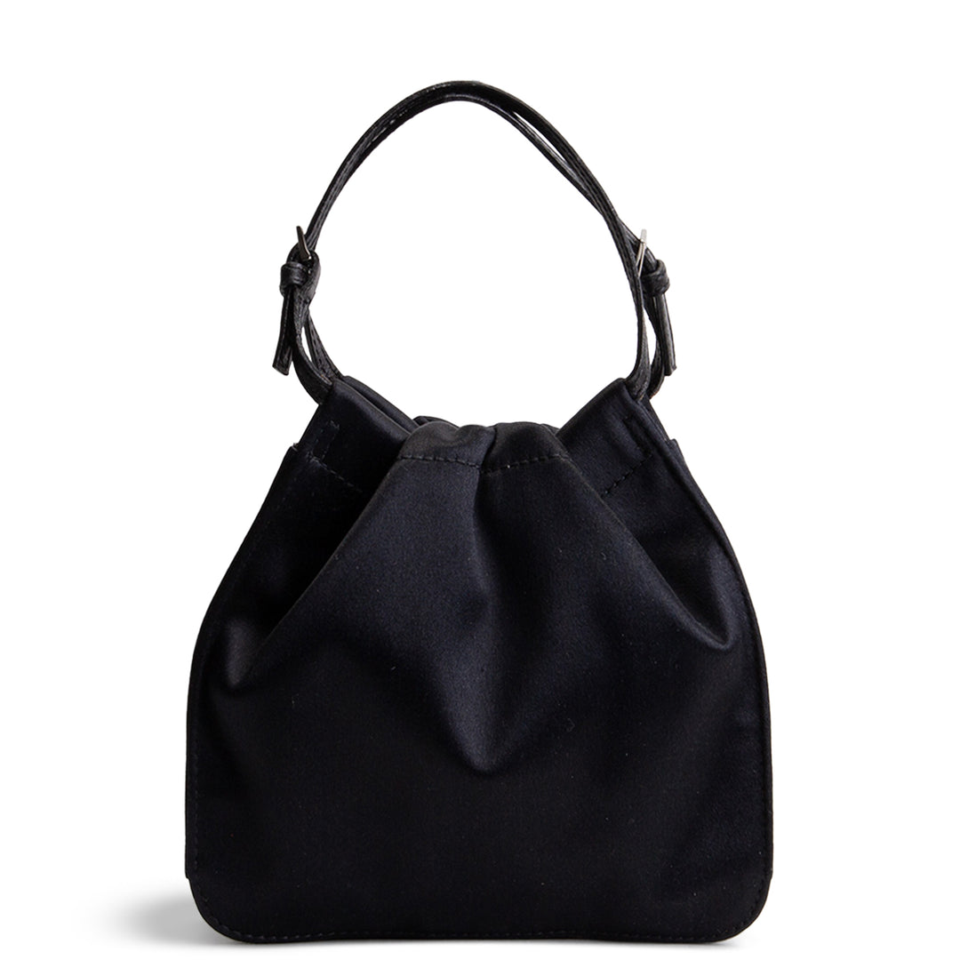 GUCCI Mini Black Silk Drawstring Handbag OUTLET FINAL SALE