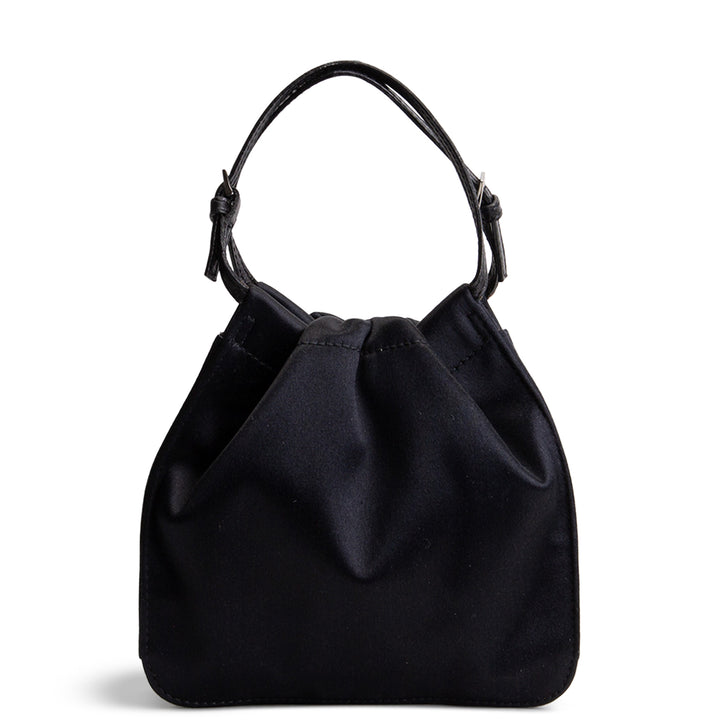 GUCCI Mini Black Silk Drawstring Handbag OUTLET FINAL SALE