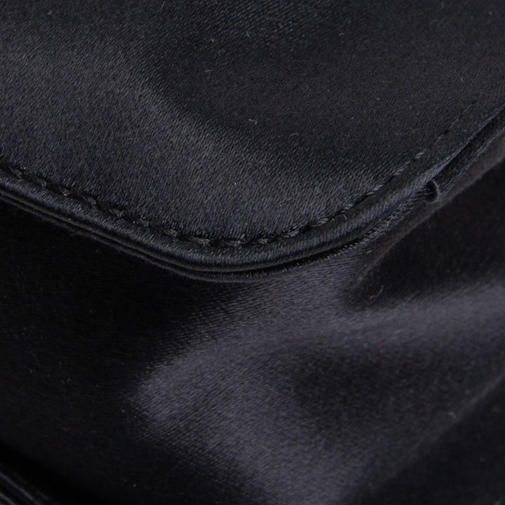 GUCCI Mini Black Silk Drawstring Handbag OUTLET FINAL SALE