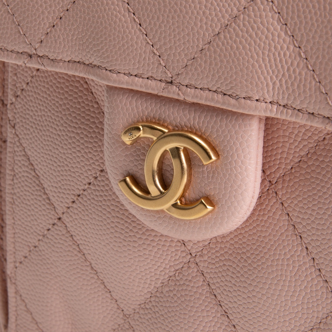 CHANEL 25 Small Quilted Caviar - Pink