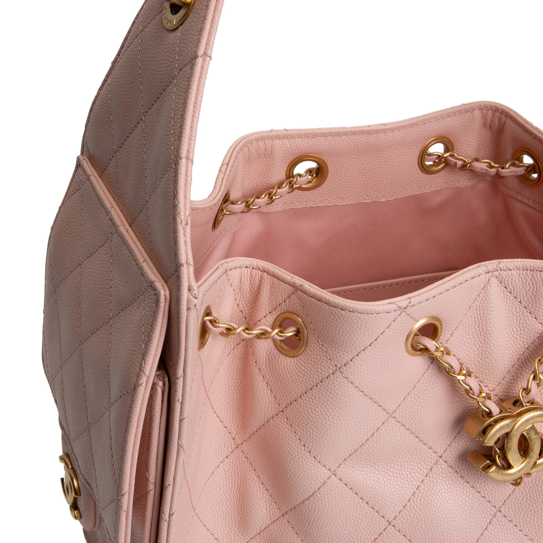 CHANEL 25 Small Quilted Caviar - Pink