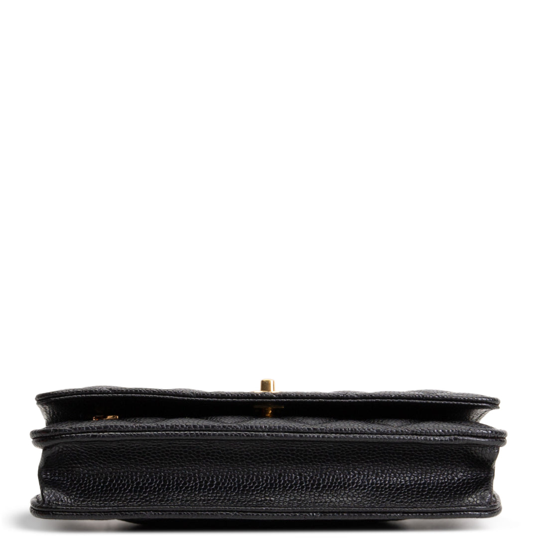 CHANEL Classic Wallet on Chain Quilted Caviar - Black