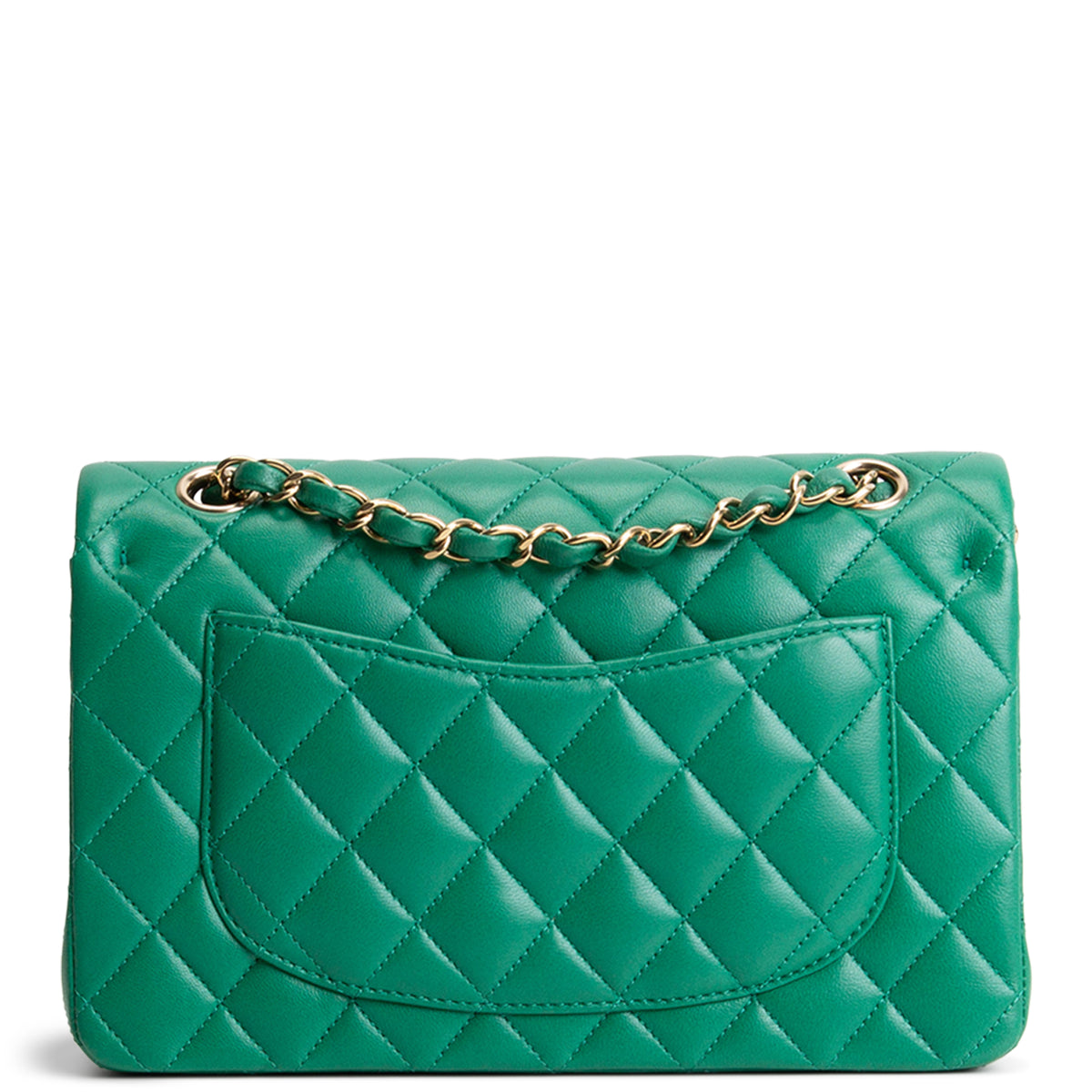 CHANEL Classic Small Lambskin Double Flap - Green
