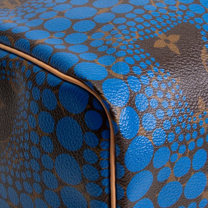 LOUIS VUITTON x Yayoi Kusama Blue Infinity Dots Monogram Speedy 30