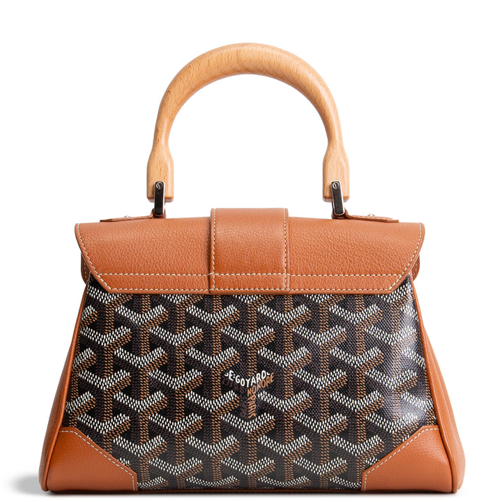 GOYARD Mini Saigon Souple Shoulder Bag - Black & Tan