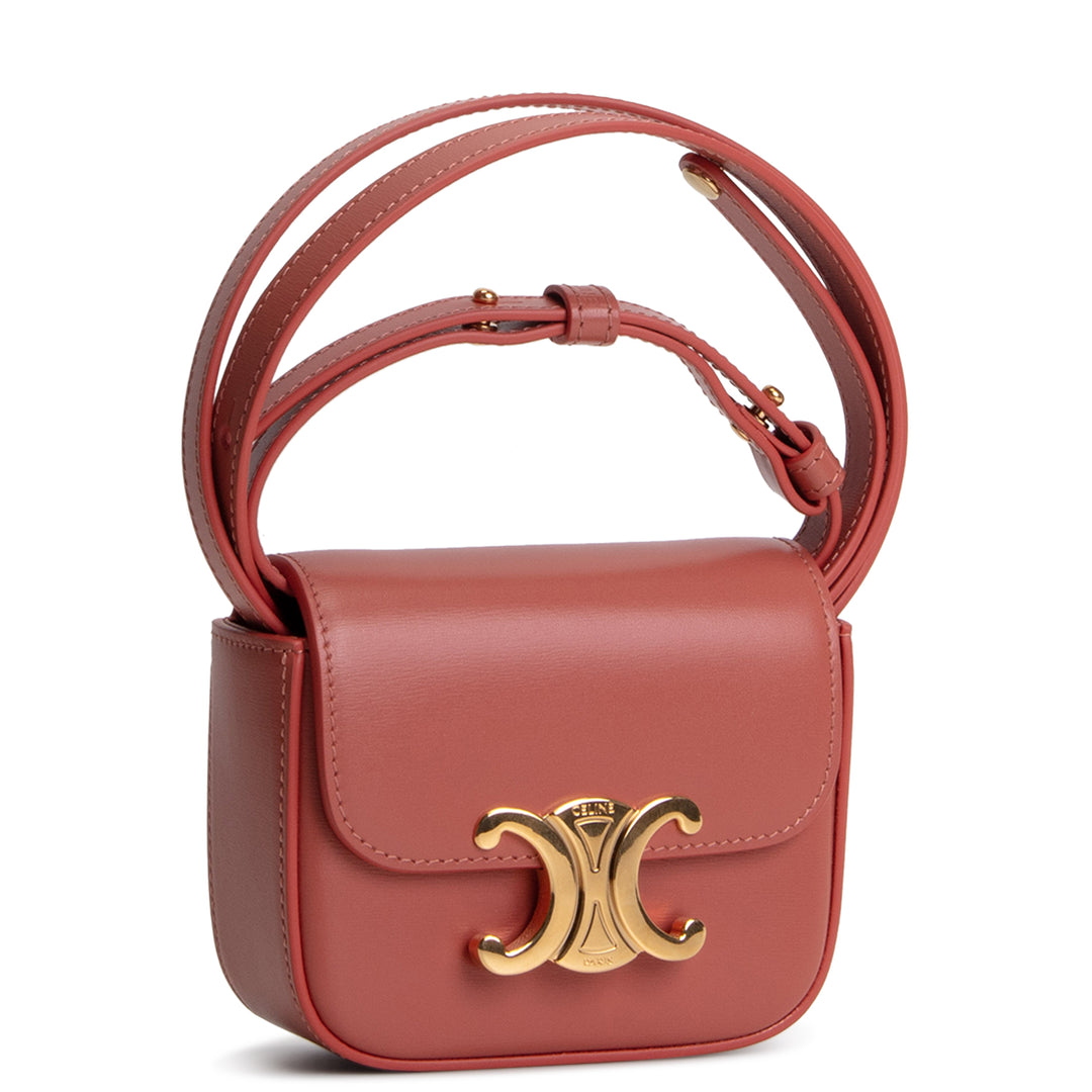CELINE Triomphe Claude Mini - Terracotta