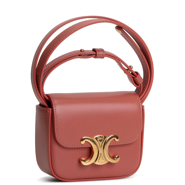 CELINE Triomphe Claude Mini - Terracotta