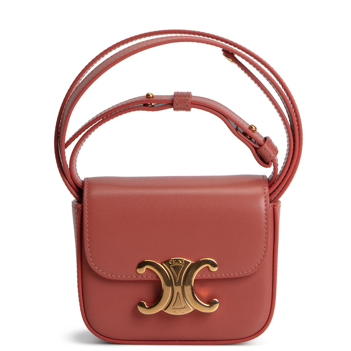 CELINE Triomphe Claude Mini - Terracotta