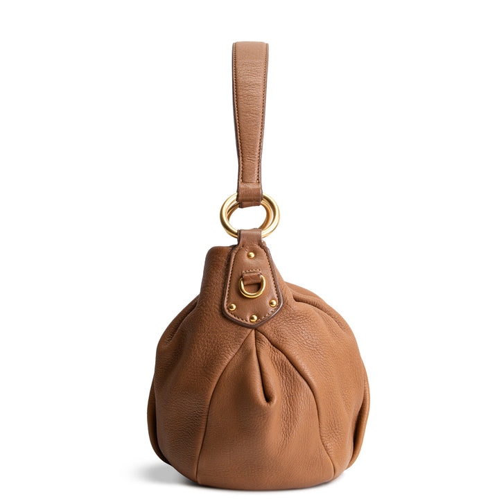 PRADA Vitello Daino Leather Hobo