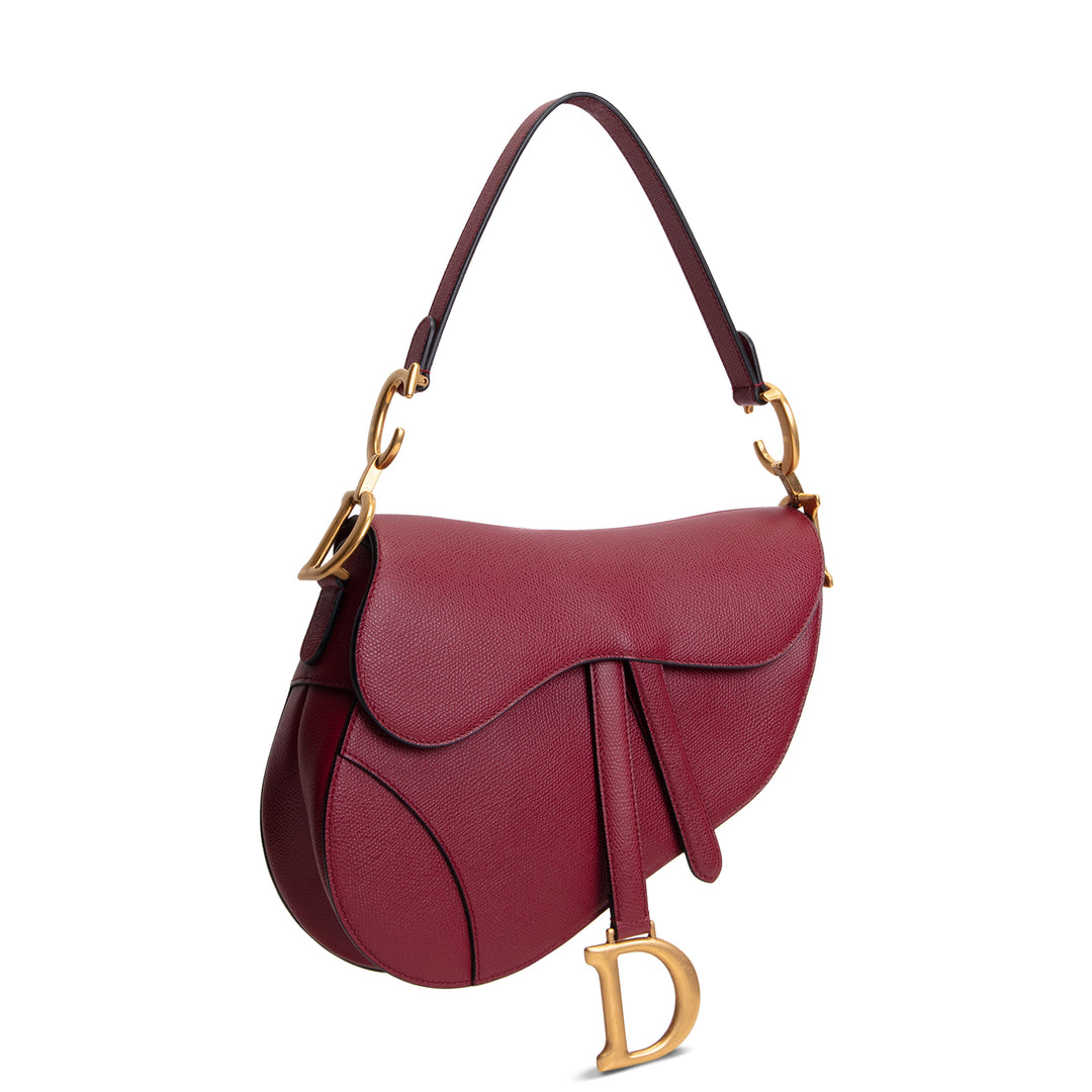 DIOR Saddle Bag - Burgundy
