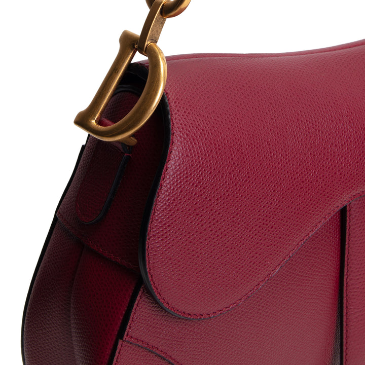 DIOR Saddle Bag - Burgundy