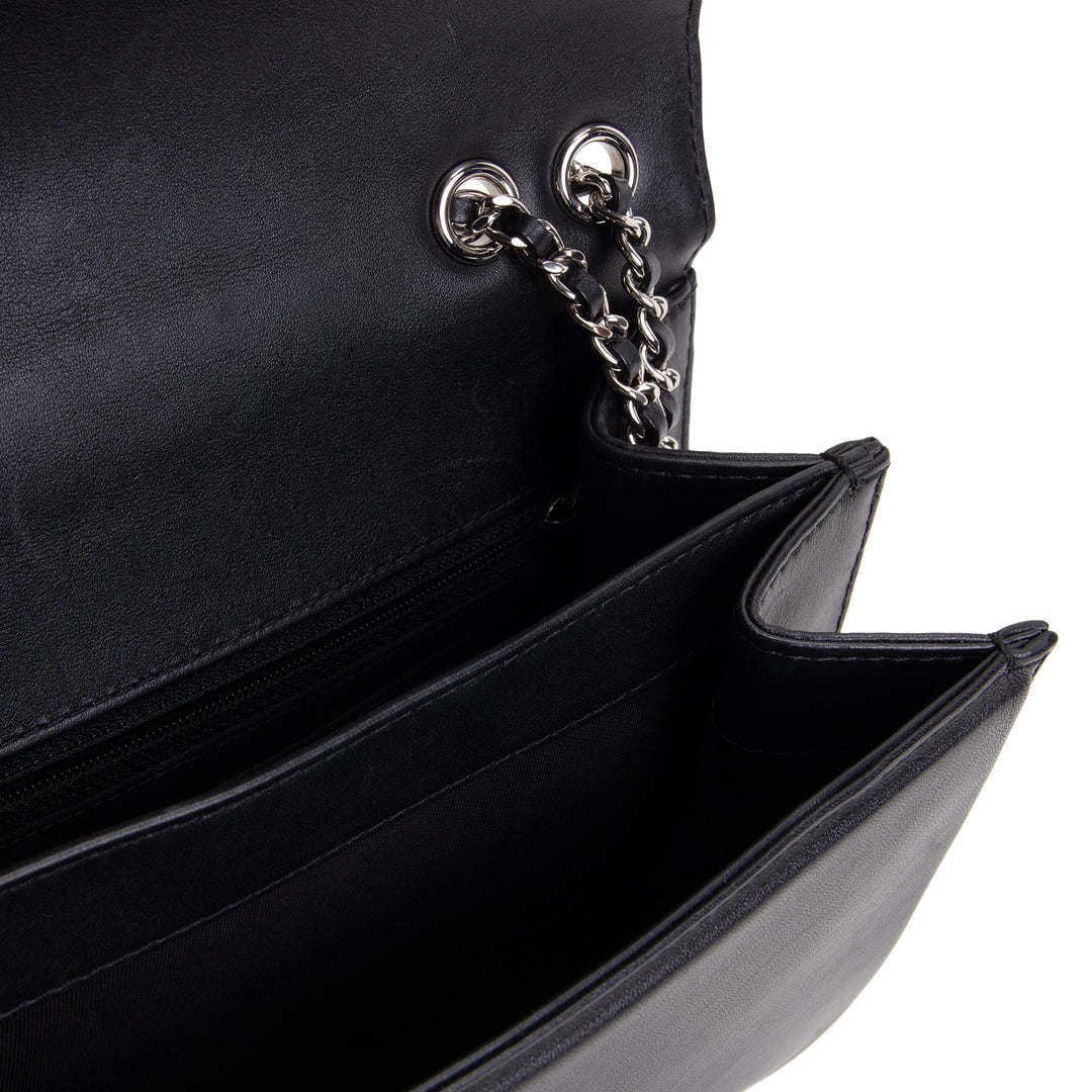 CHANEL Front Chain Flap Bag - Black