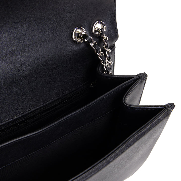 CHANEL Front Chain Flap Bag - Black