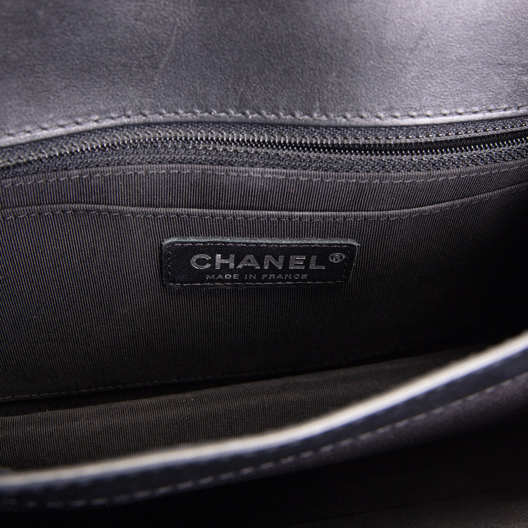 CHANEL Front Chain Flap Bag - Black