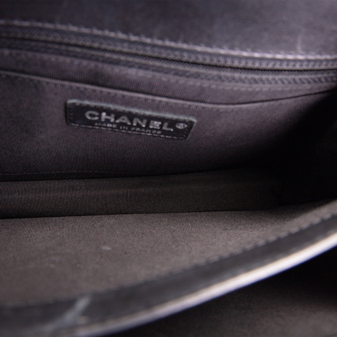 CHANEL Front Chain Flap Bag - Black