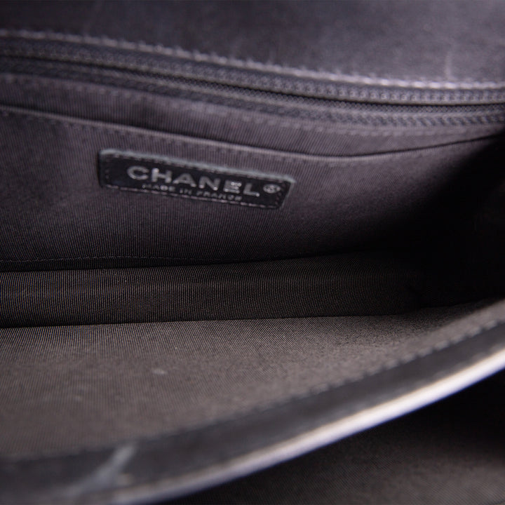 CHANEL Front Chain Flap Bag - Black