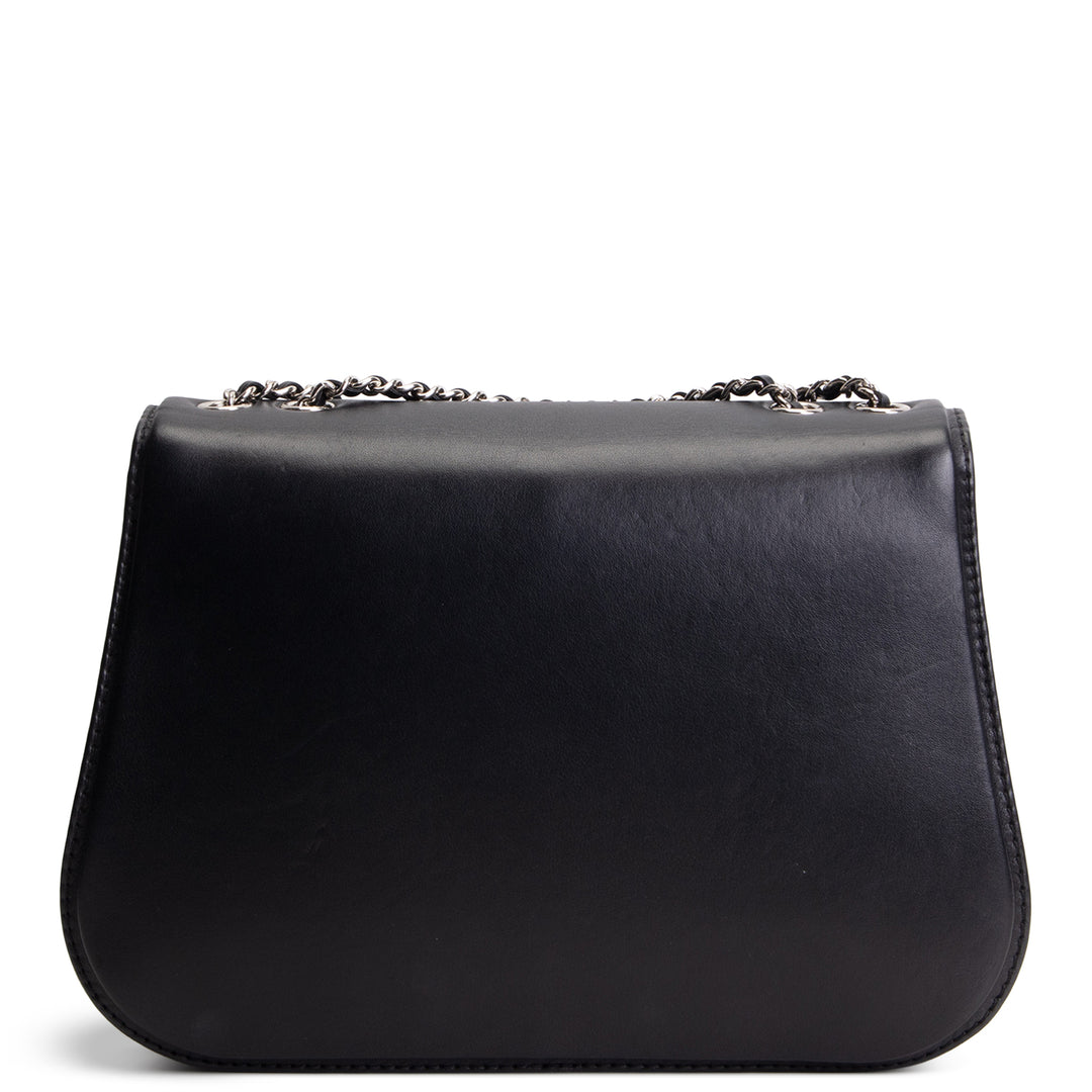 CHANEL Front Chain Flap Bag - Black
