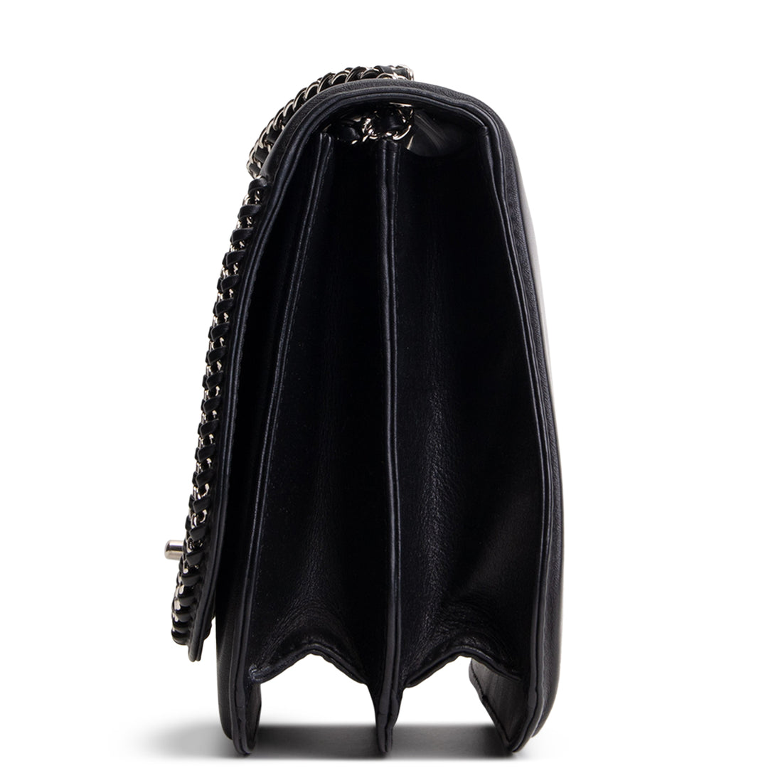 CHANEL Front Chain Flap Bag - Black